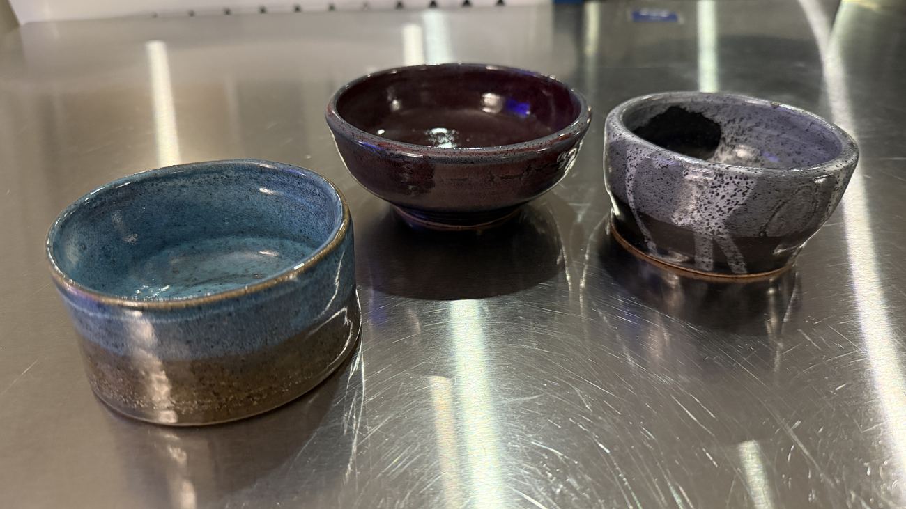 Finished glazed pottery